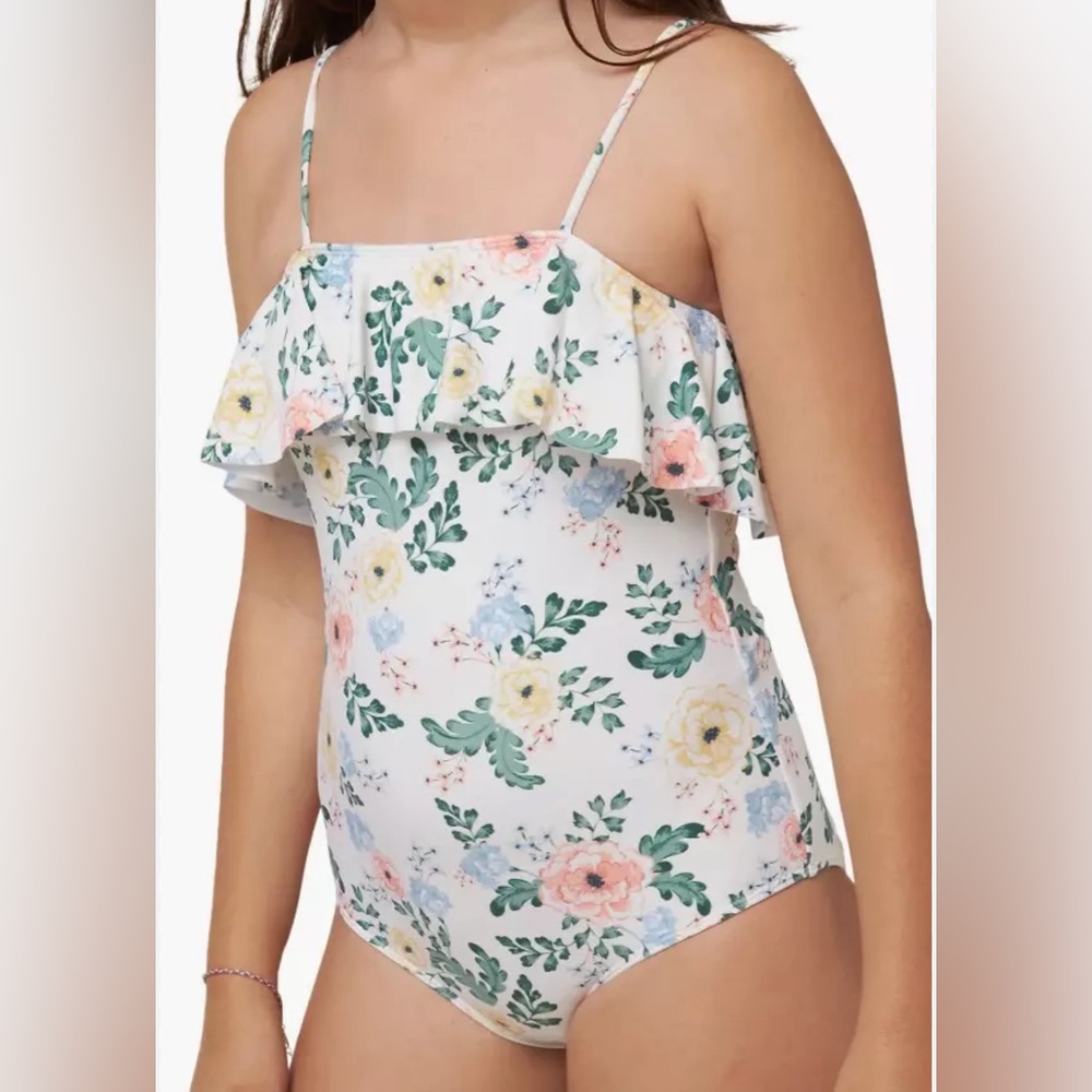 O’Neill Girls Arabella Floral One Piece Swimsuit EUC
